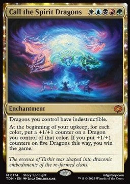 Call the Spirit Dragons - Tarkir: Dragonstorm (Mythic) [TDM-174]
