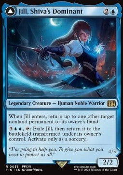 Jill, Shiva's Dominant // Shiva, Warden of Ice - Magic: The Gathering - FINAL FANTASY (Rare) [FIN-58]