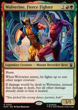 Wolverine, Fierce Fighter - Marvel Super Heroes (Rare) [MSH-240]