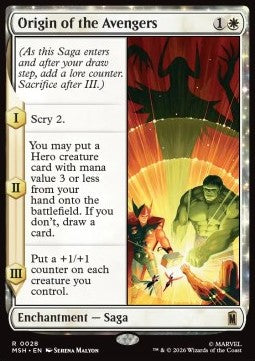 Origin of the Avengers - Marvel Super Heroes (Rare) [MSH-28]