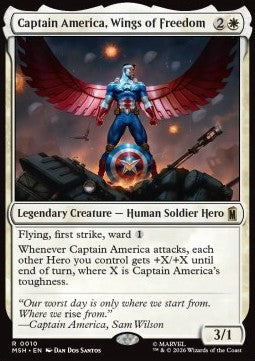 Captain America, Wings of Freedom - Marvel Super Heroes (Rare) [MHS-10]