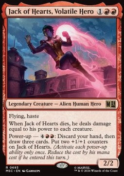 Jack of Hearts, Volatile Hero - Commander: Marvel Super Heroes: Extras (Rare) [XMSC-693]