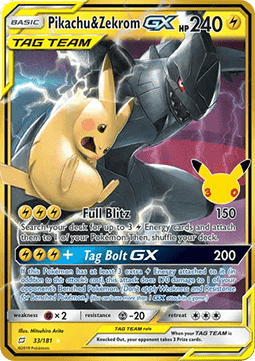Pikachu & Zekrom GX - 30th Celebration (Ultra Rare) [30C-TEU 33]